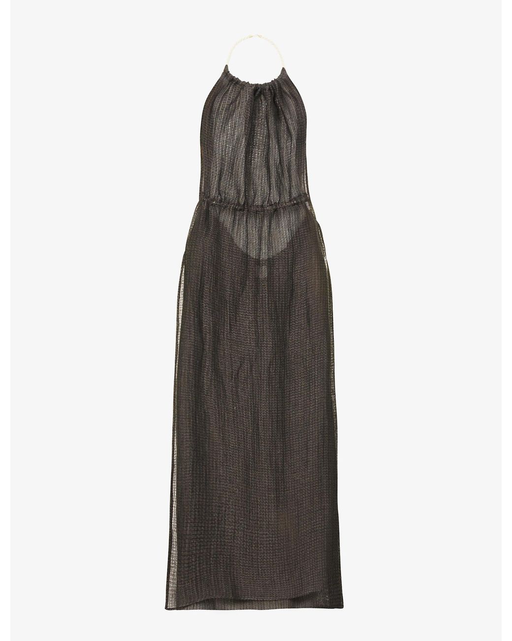 Le Kasha Ropedetail Sleeveless Linen Maxi Dress Lyst