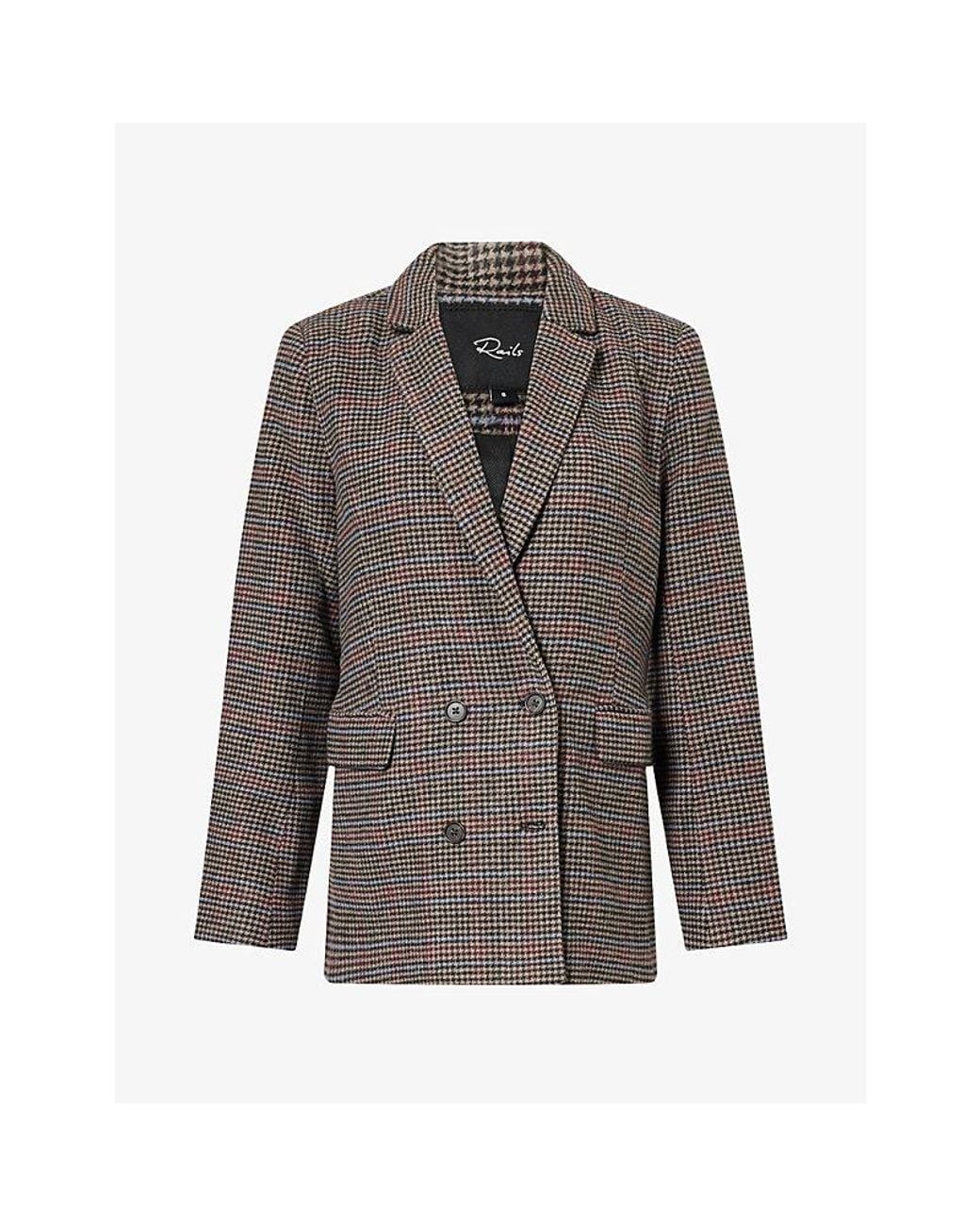 Rails Gray Jac Double-Breasted Twill Blazer