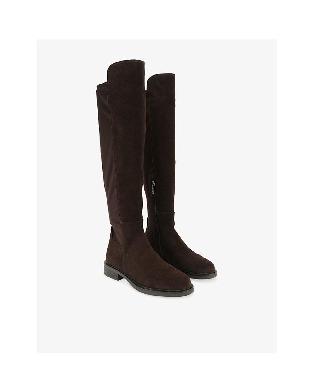 Steve Madden Black Resonate Suede Flat Knee-High Boots
