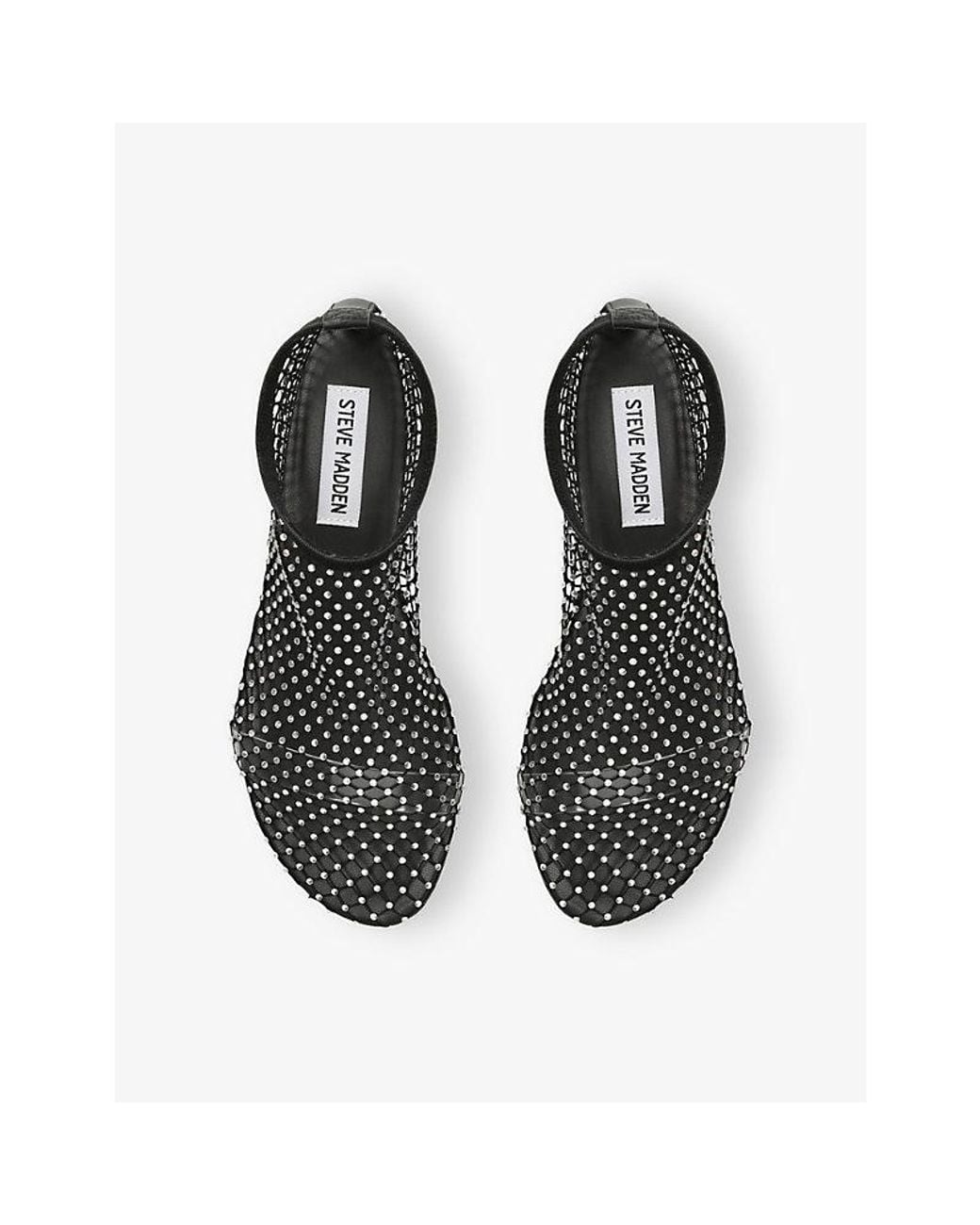 Steve Madden Black Mino Mesh Flats
