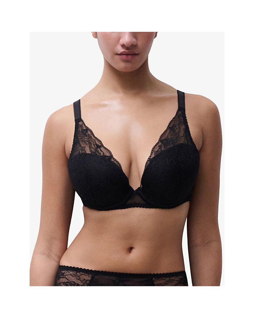 Chantelle Black Kiss Plunge T-Shirt Bra