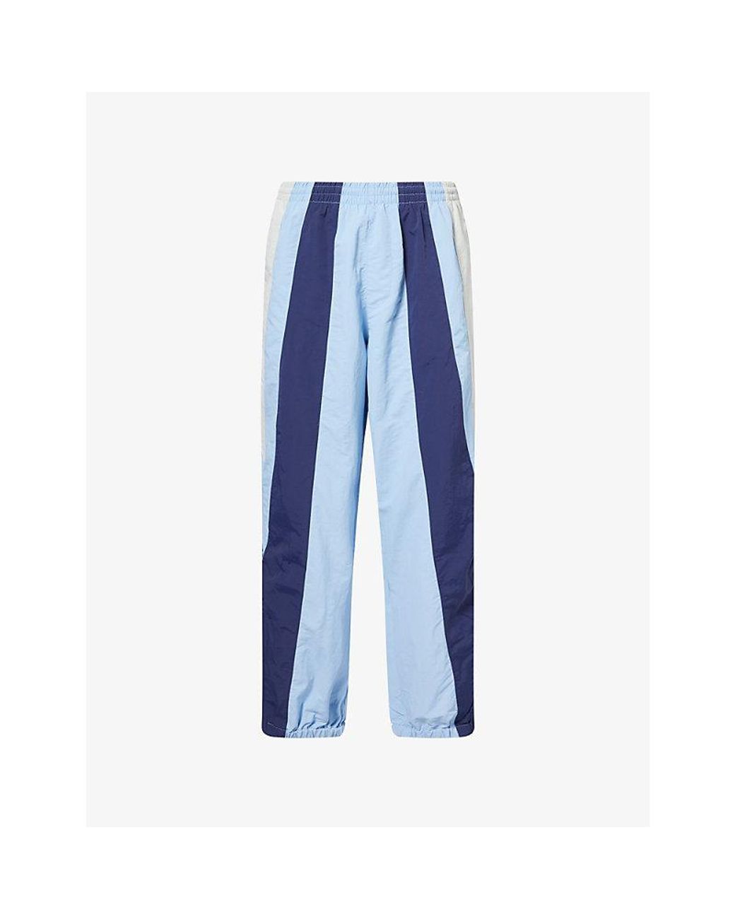 AWAKE NY Blue Pusherman Panelled Track Shell Jogging Bottoms for men