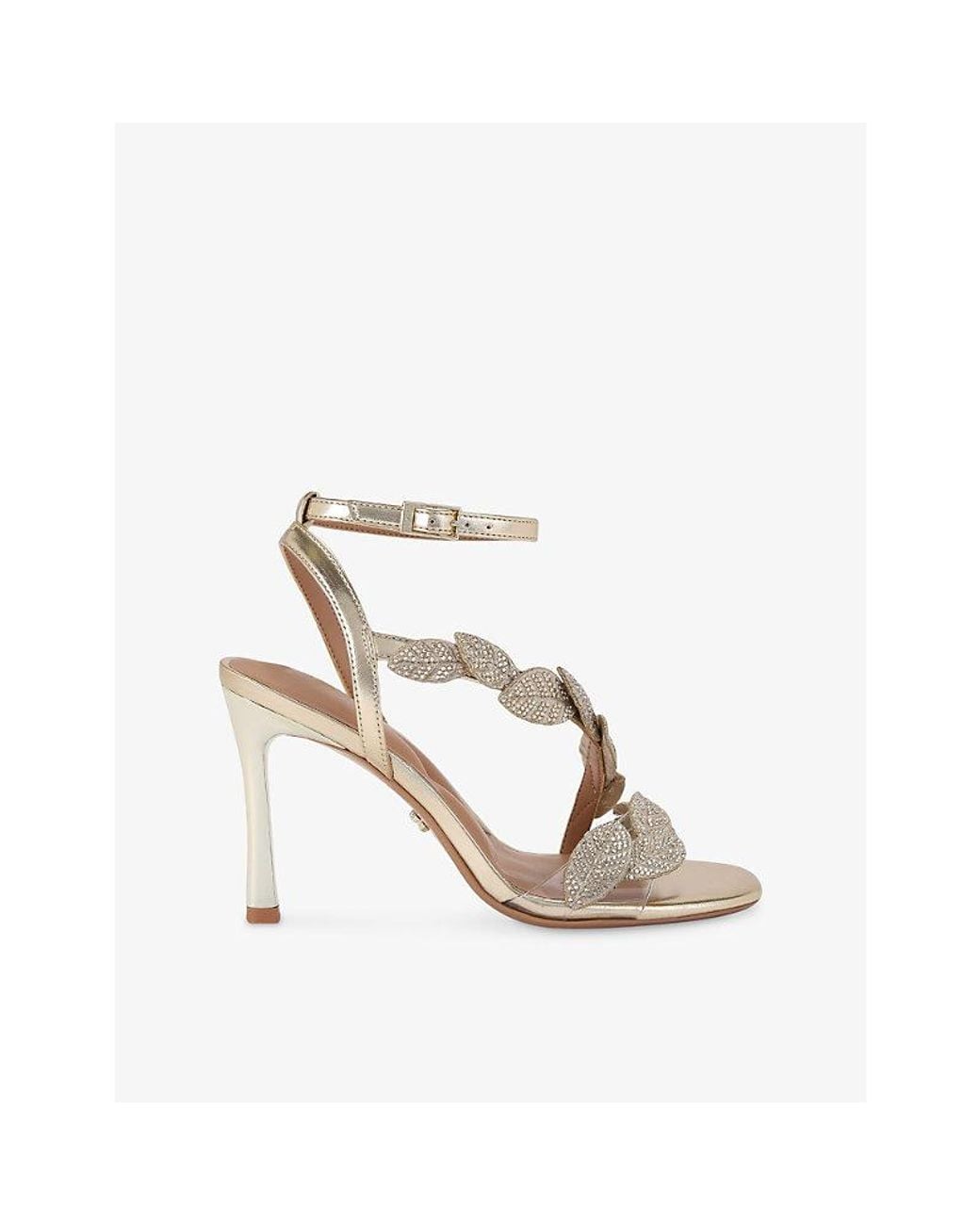 Carvela Kurt Geiger Metallic Eleganza Heeled Faux-Leather Sandals