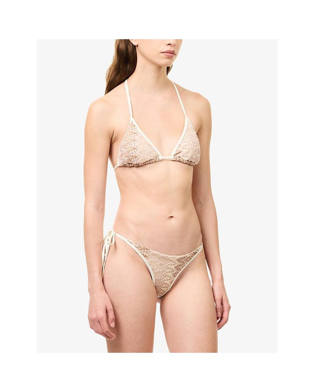 Cheap Monday White Palma Triangle Bikini Top