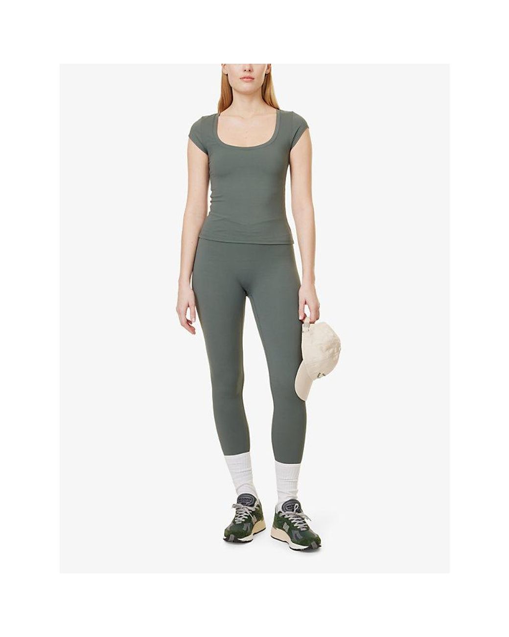 【ADANOLA】Ultimate Ruched Front Leggings Ultimate Ruched Front Leggings - Sea Green