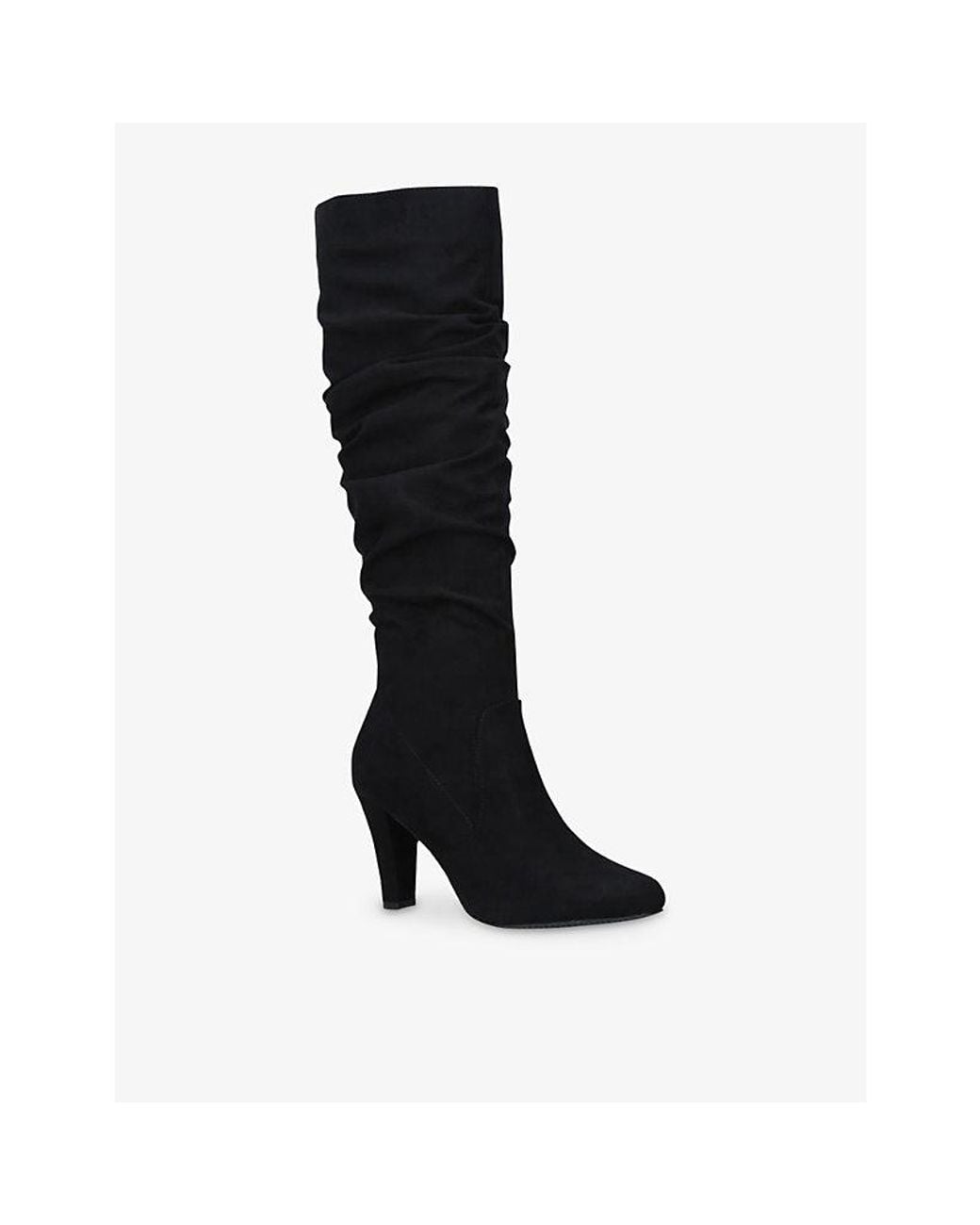 Carvela Kurt Geiger Black Tampa Faux-Suede Heeled Boots
