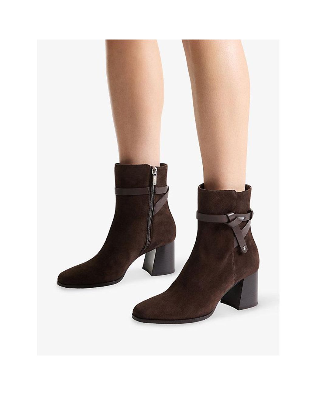 Jimmy Choo Brown Lawton Ab 65 Suede Ankle Boots