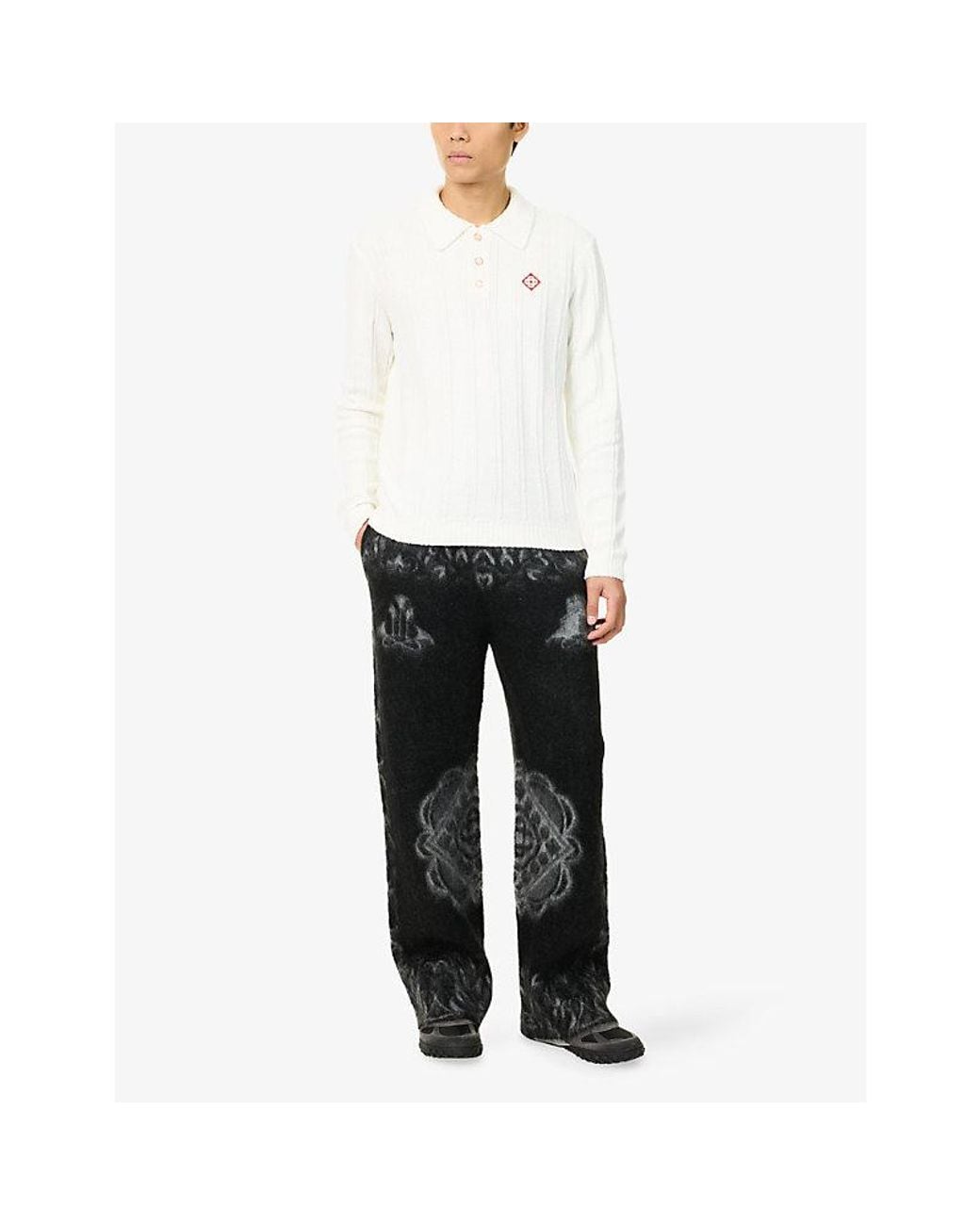 Casablanca Black Carpet Mohair-Blend Trousers for men