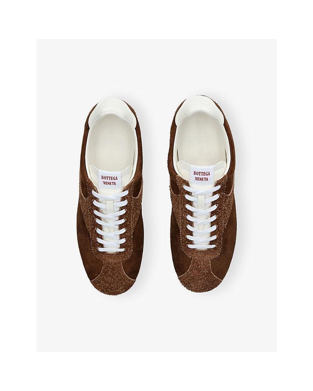 Bottega Veneta Brown Shot Suede Trainers for men
