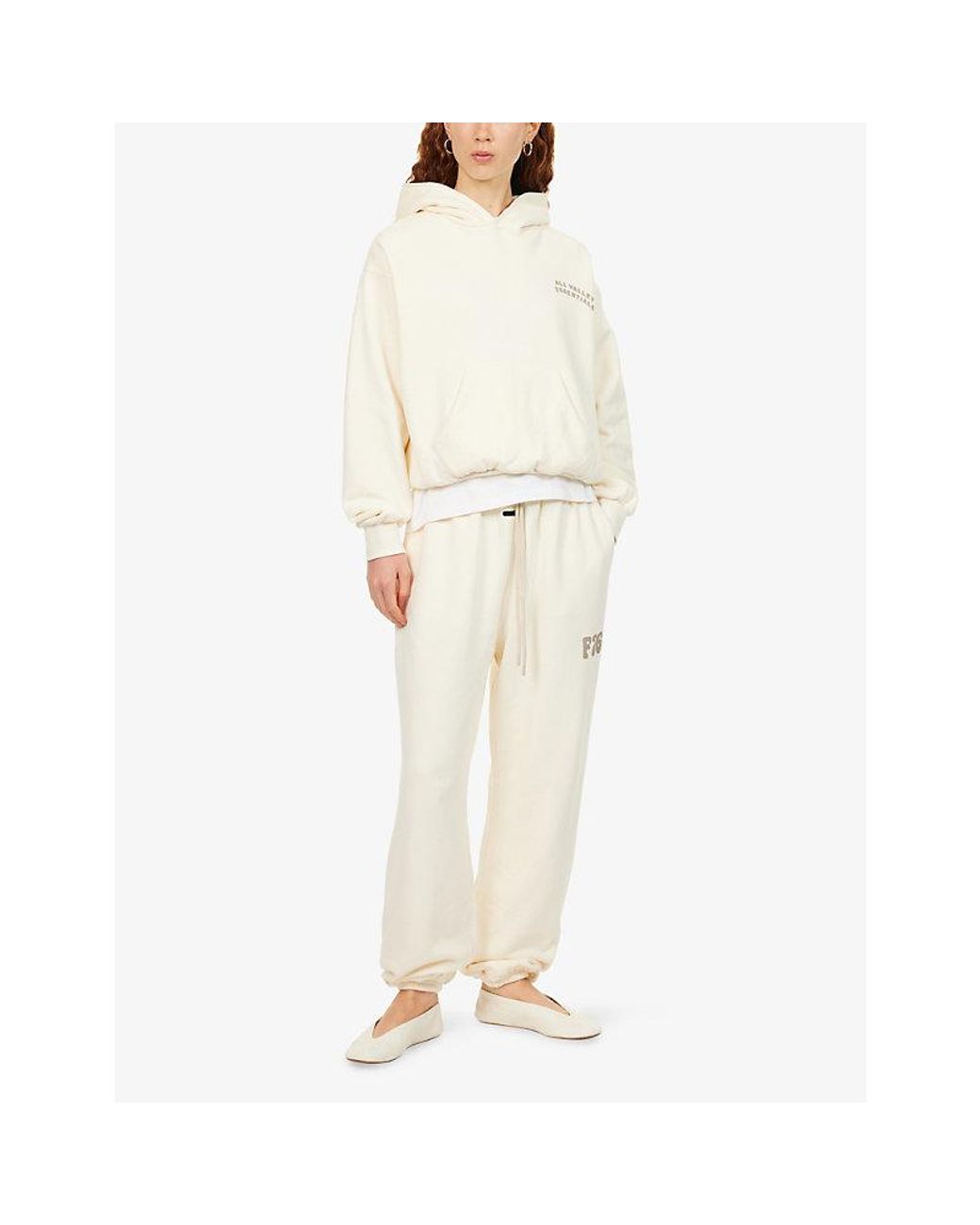 Fear Of God White 90S Classic-Fit Cotton-Fleece Hoody