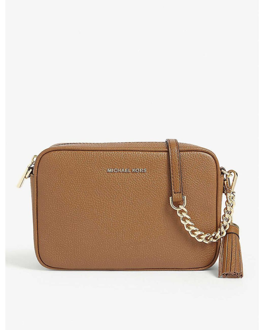 MICHAEL Michael Kors Ginny Leather Crossbody Bag in Brown Lyst Canada