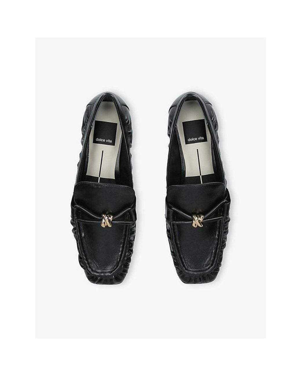 Dolce Vita Black Bonie Leather Loafers