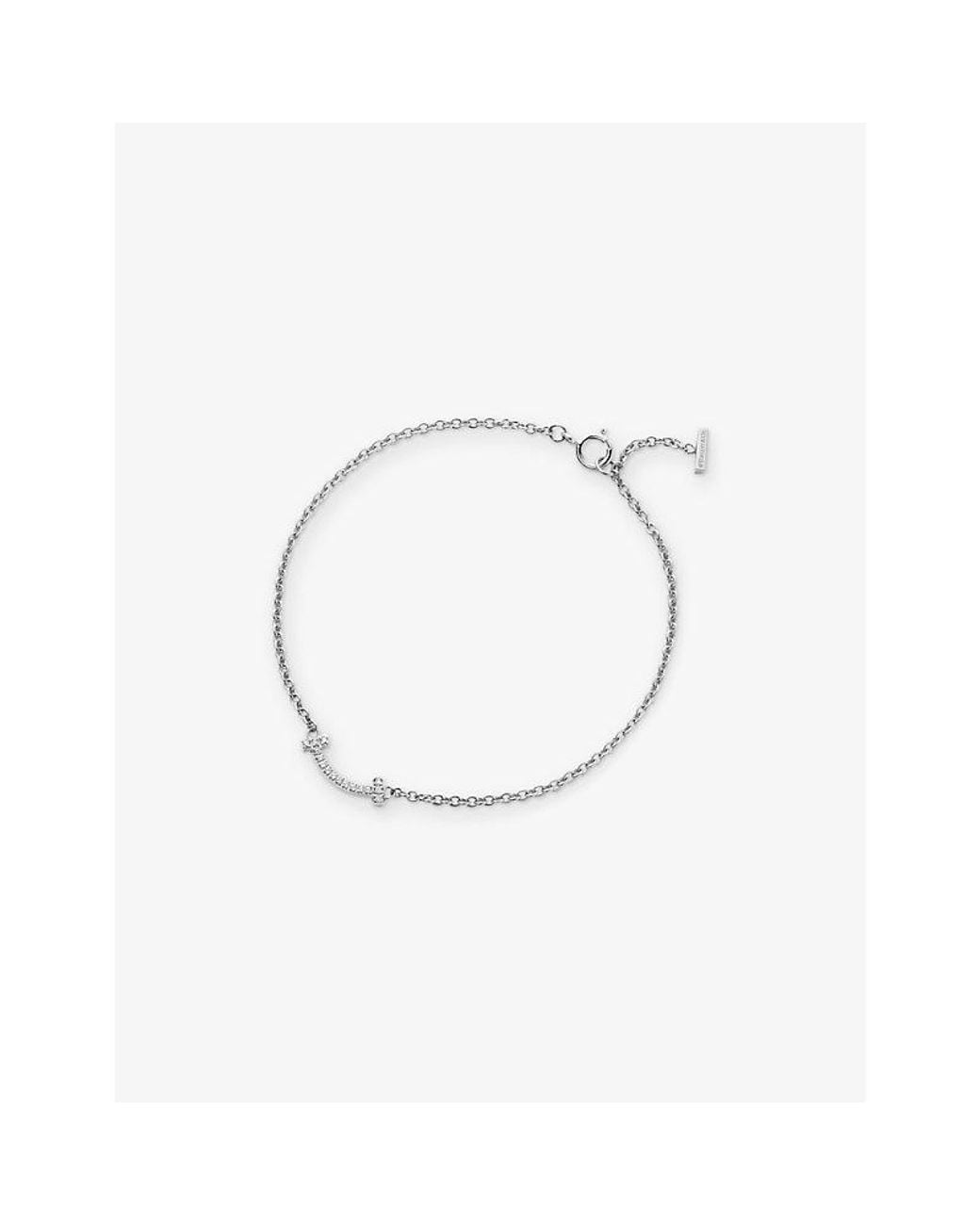 Tiffany & Co White Tiffany T Smile 18Ct- And Diamond Bracelet