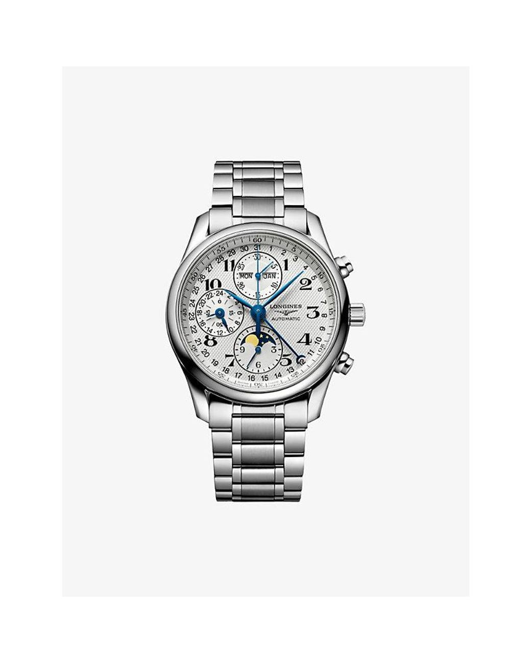 Longines Metallic L2.673.4.78.6 Master Collection Chronograph Moonphase Stainless-Steel Automatic Watch