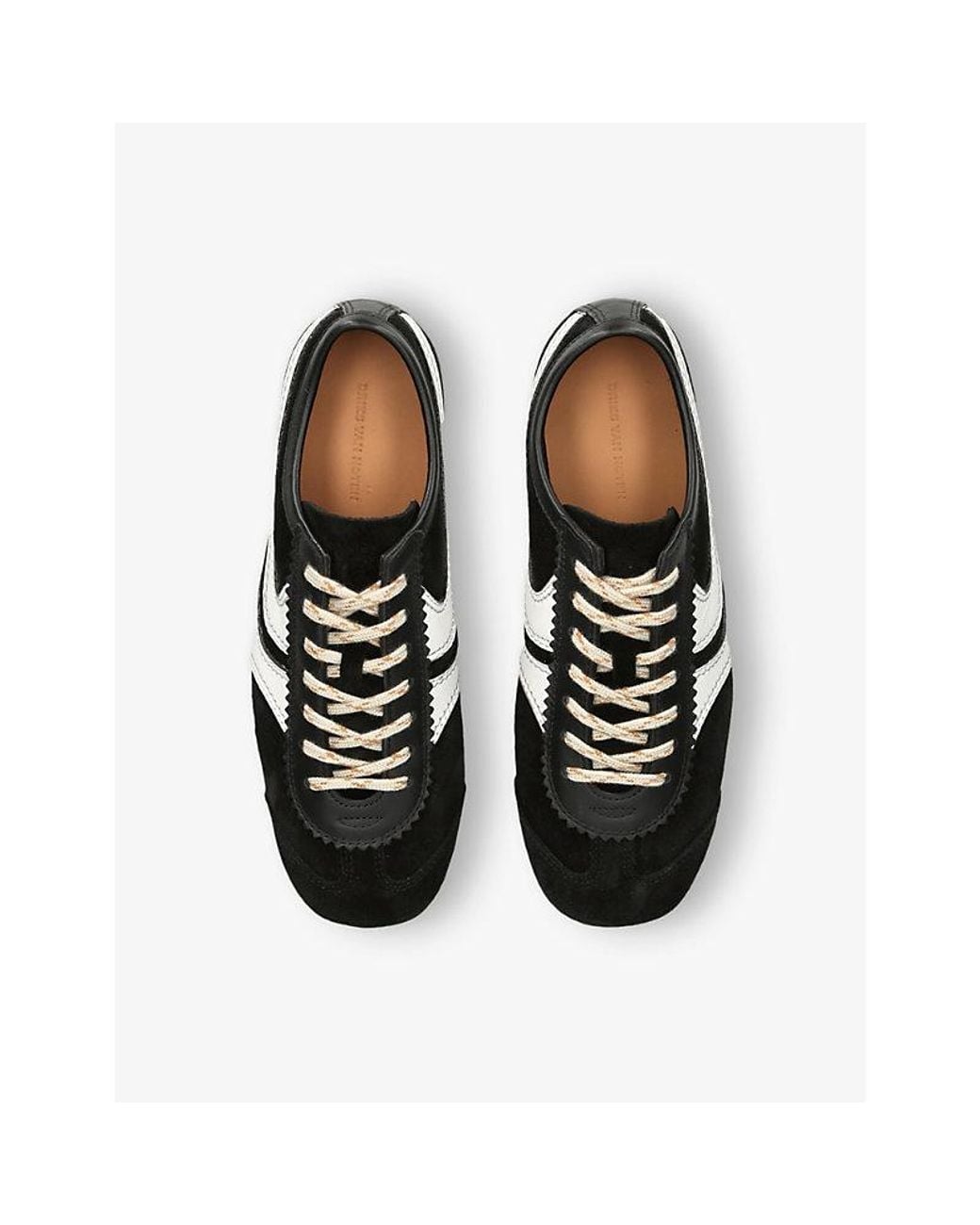 Dries Van Noten Black Dustin Stripe Leather Low-Top Trainers