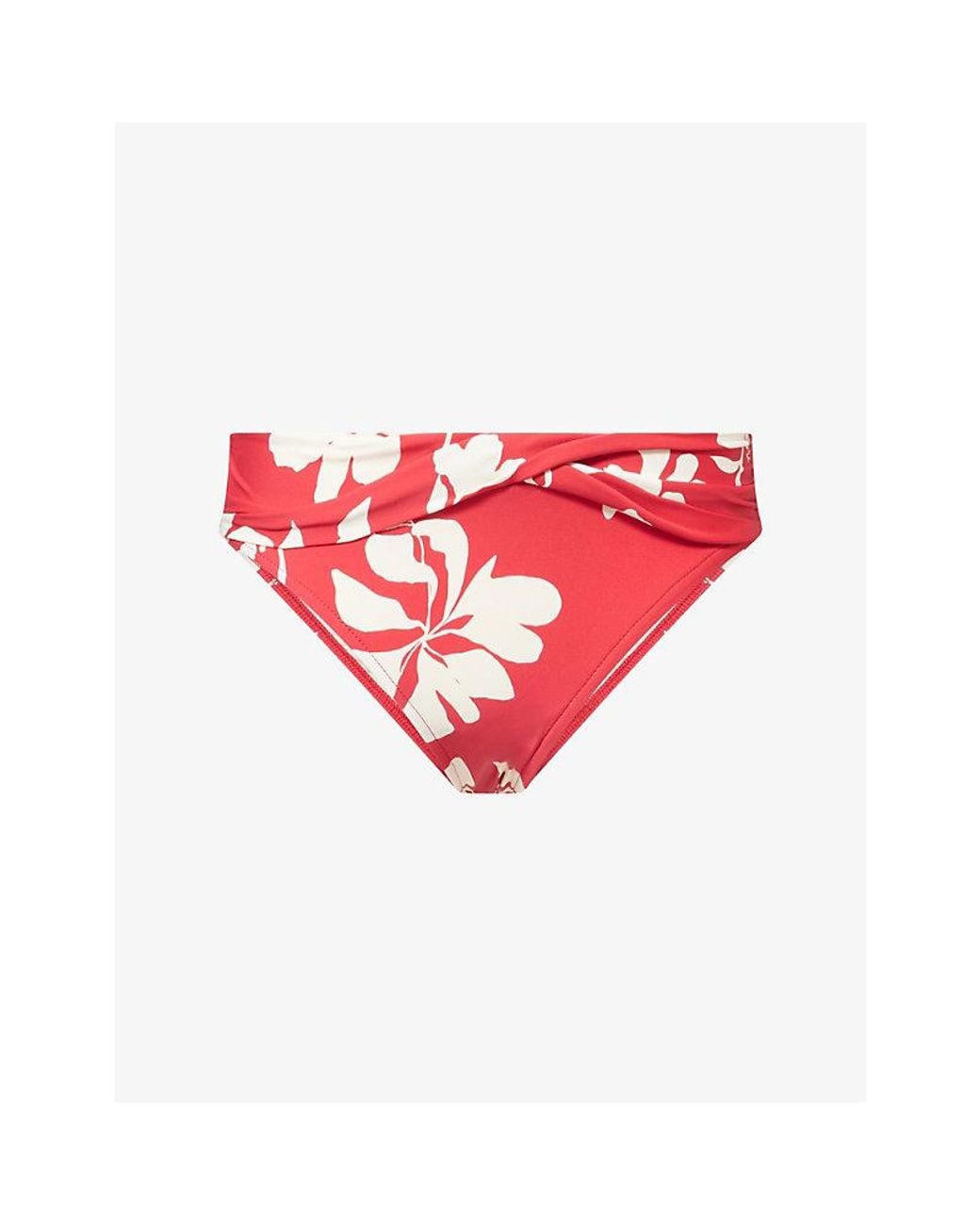 Seafolly Red Mayflower Twist-Band Mini Hipster Bikini Bottoms