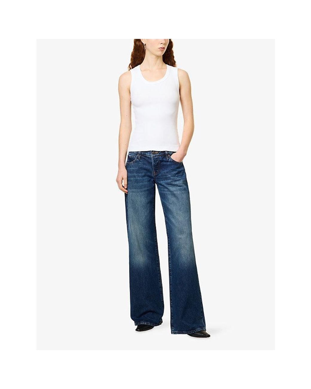 FRAME Blue The Bootcut Low-Rise Denim Jeans