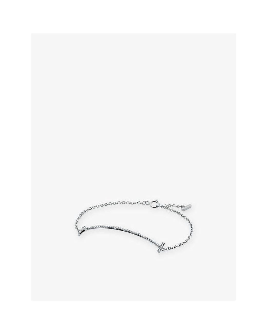 Tiffany & Co White Tiffany T Smile 18Ct- And Diamond Bracelet