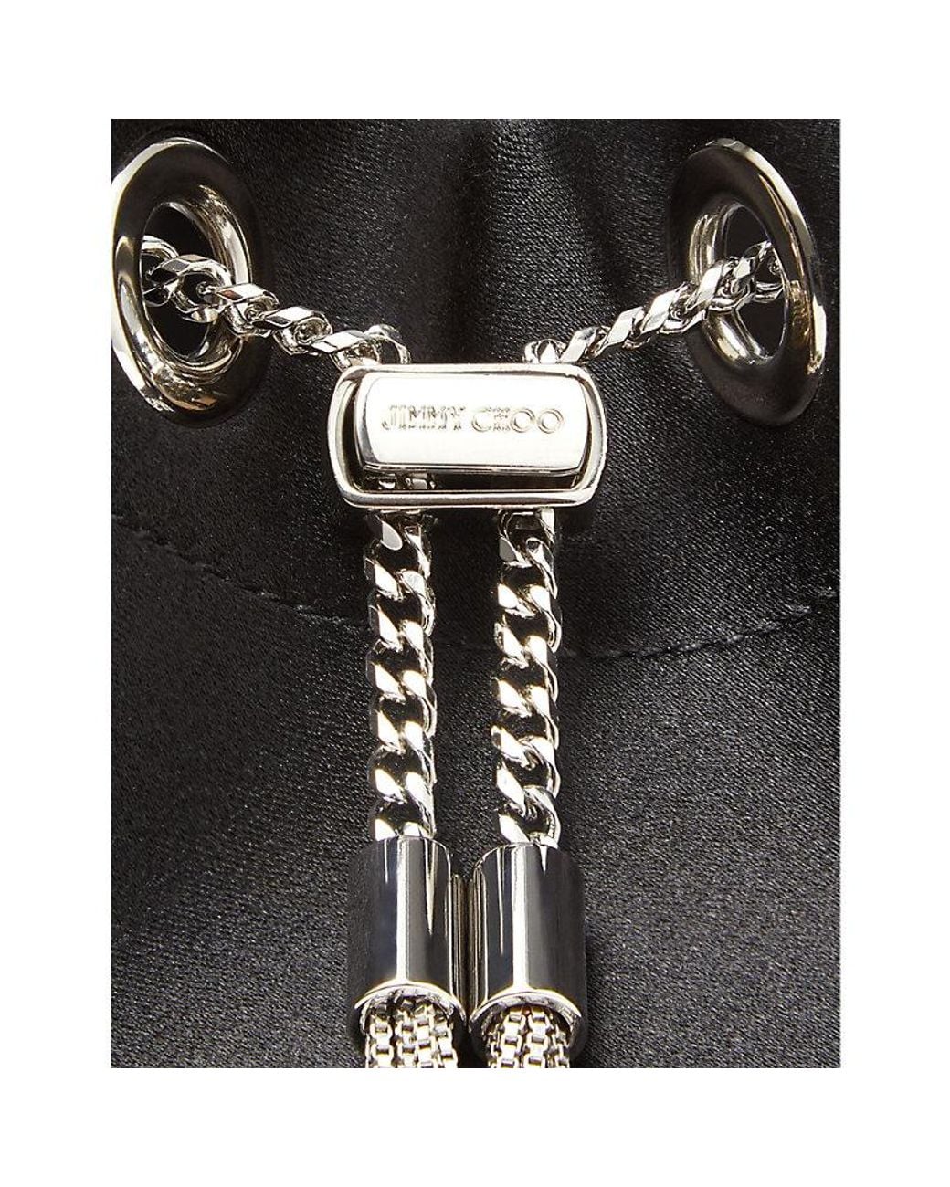 Jimmy Choo Black Bon Bon Satin Cross-Body Bag