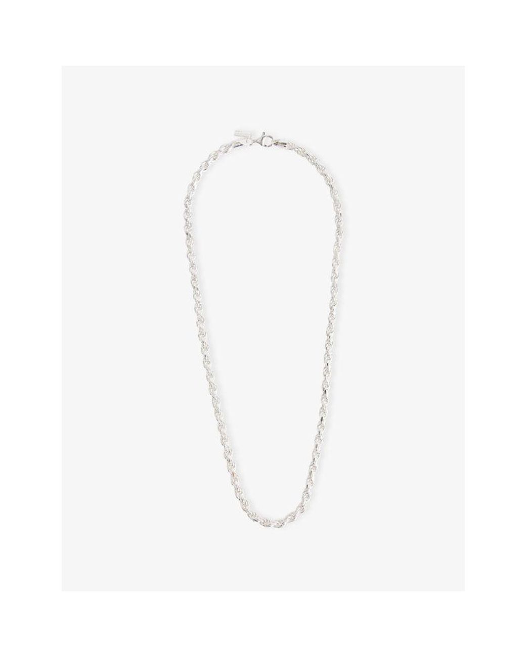 Common Lines White Rope Chain 925 Sterling Necklace for men