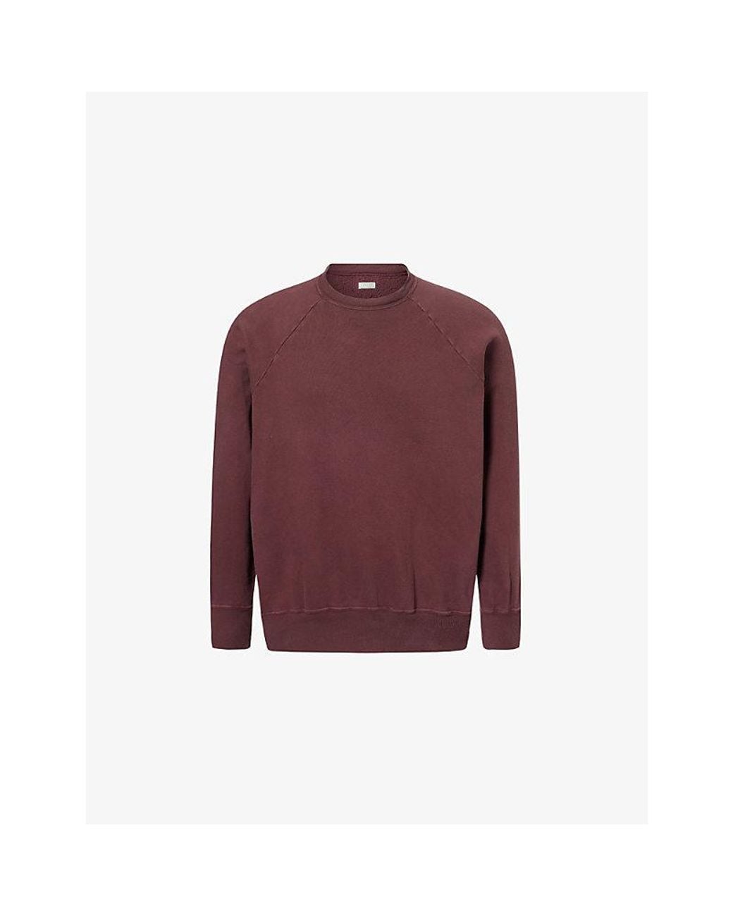 A.PRESSE Purple Crew-Neck Cotton Sweatshirt for men