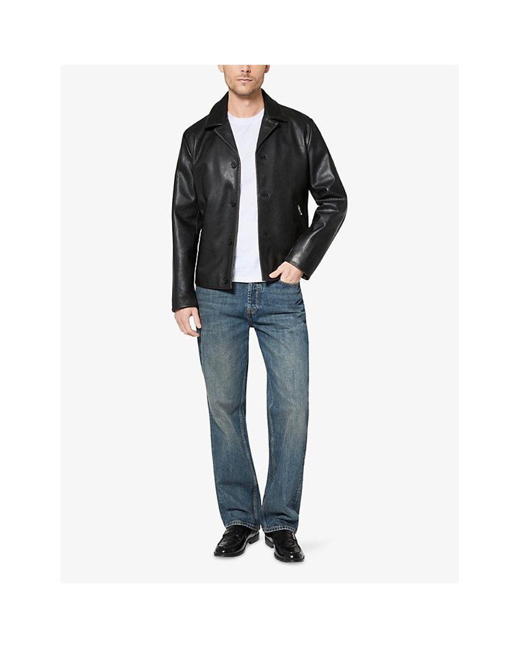 The Kooples Blue Faded-Wash Straight-Leg Denim Jeans for men