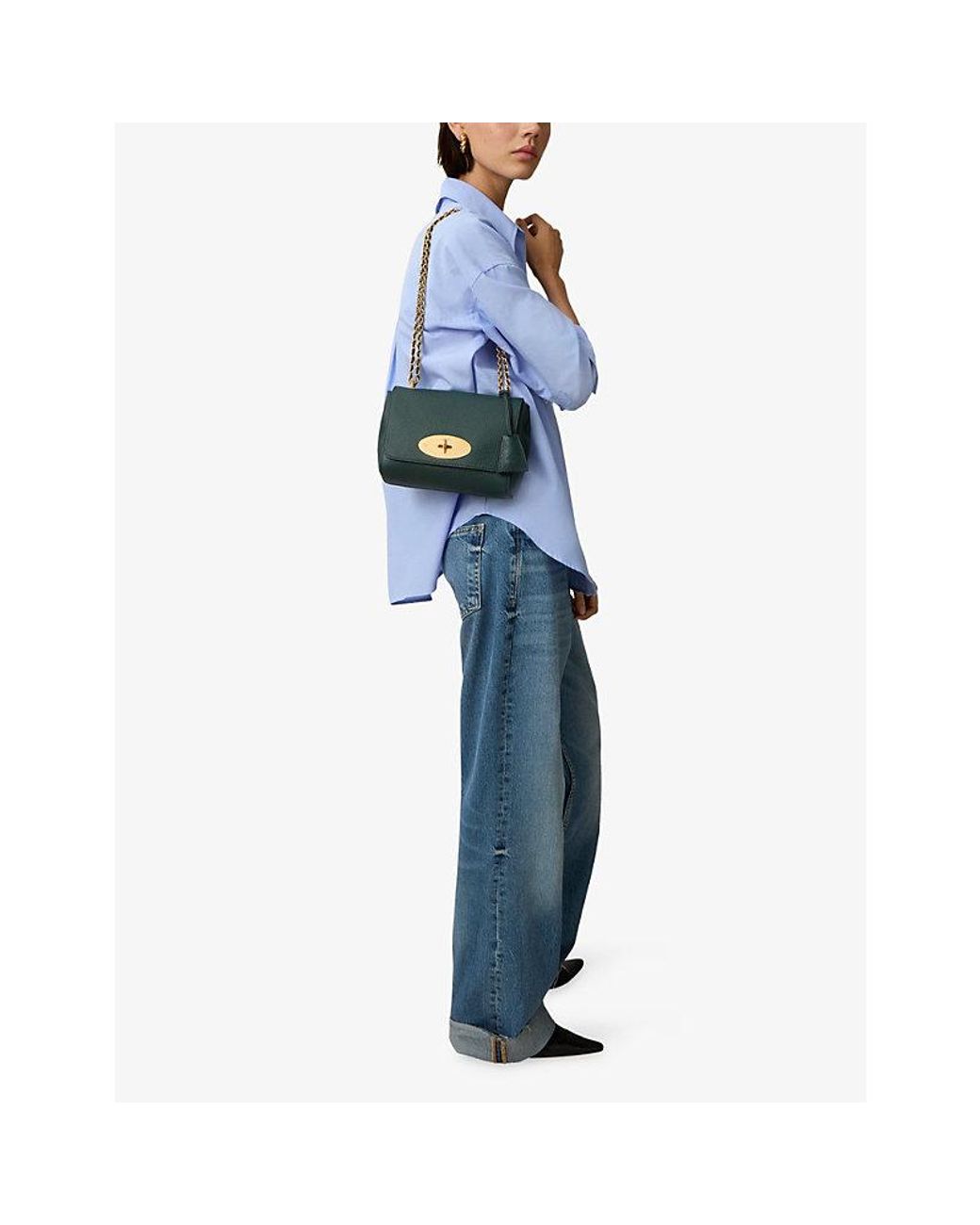 Mulberry Green Lily Small Leather Shoulder Bag