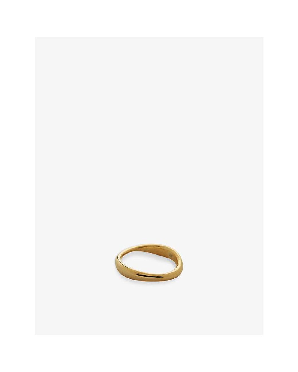 Monica Vinader Metallic Nura Reef 18Ct-Plated Vermeil Sterling- Ring