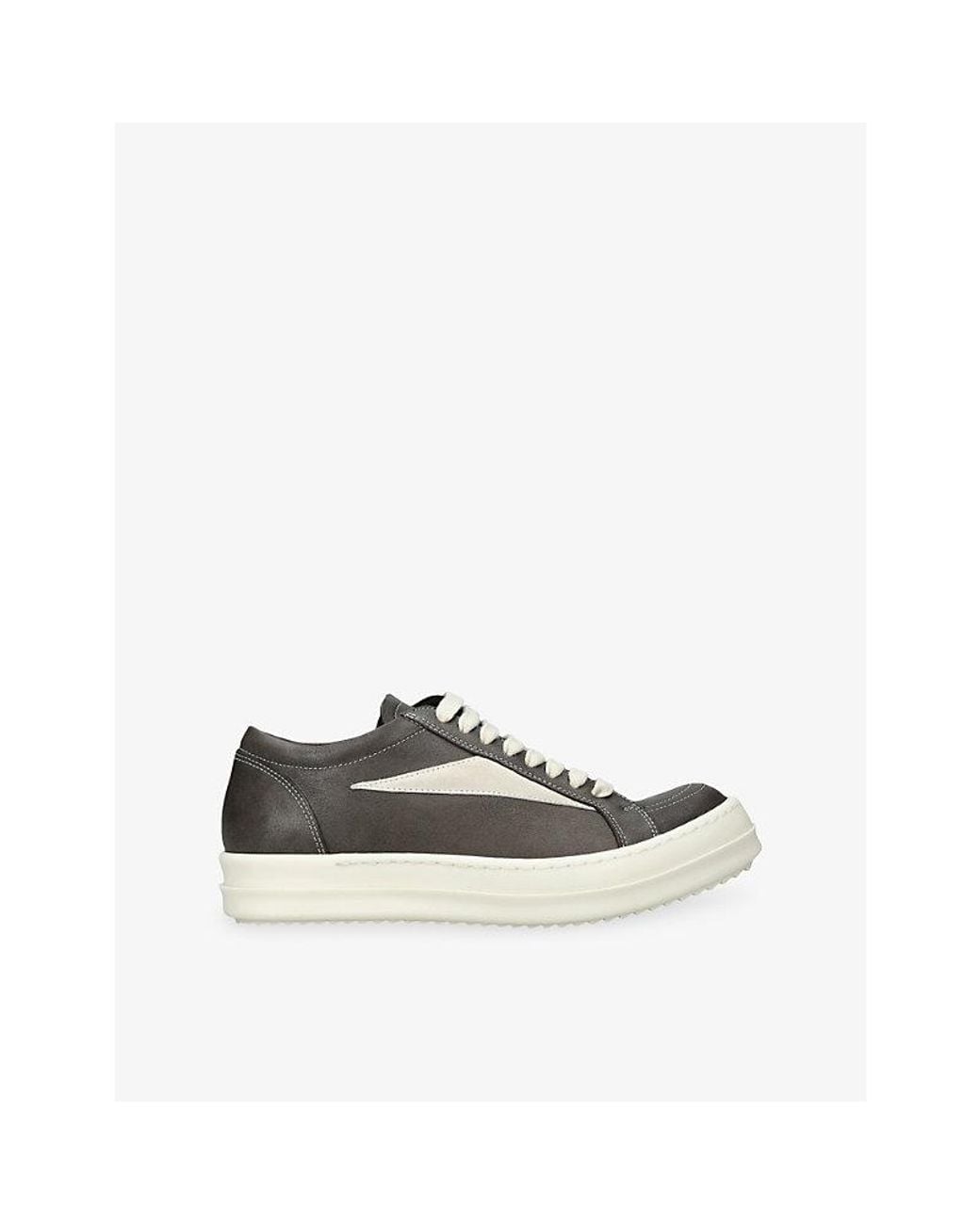 Rick Owens White Vintage Leather Trainers