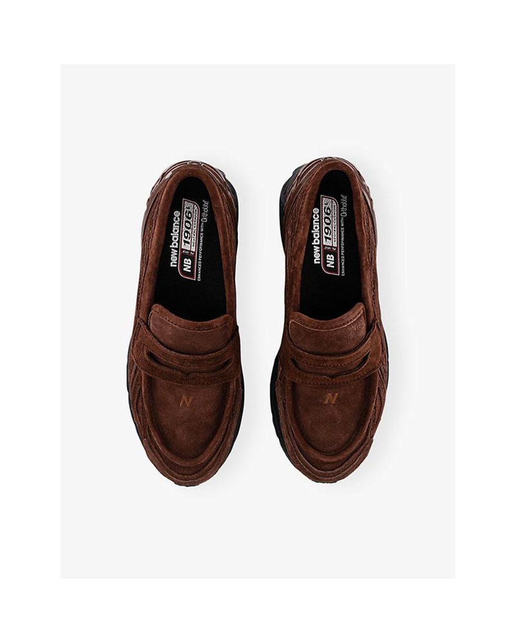 New Balance Brown 1906 Suede Loafers for men