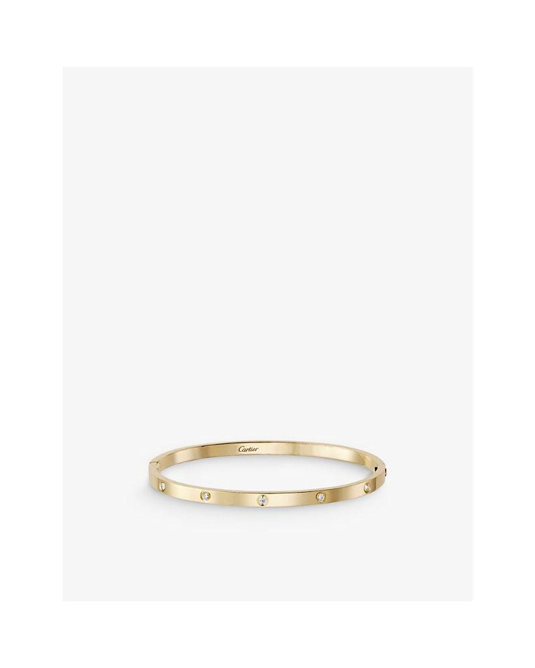 Cartier Natural Love Small 18Ct- And 10 Brilliant-Cut Diamond Bracelet