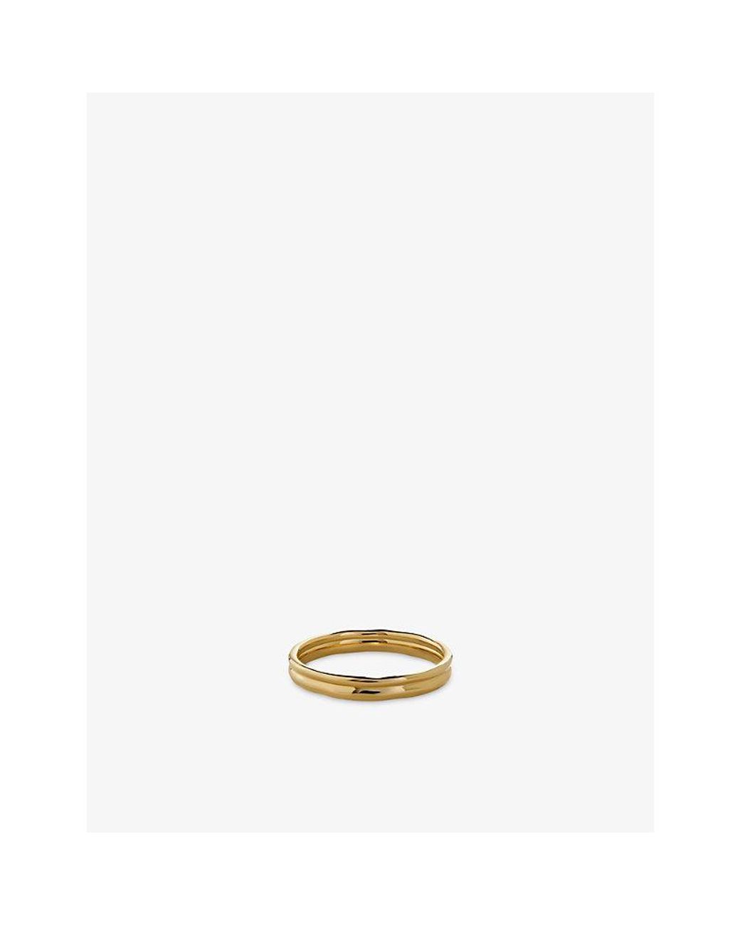 Monica Vinader Metallic Mv Siren Muse Sterling Stacked Ring