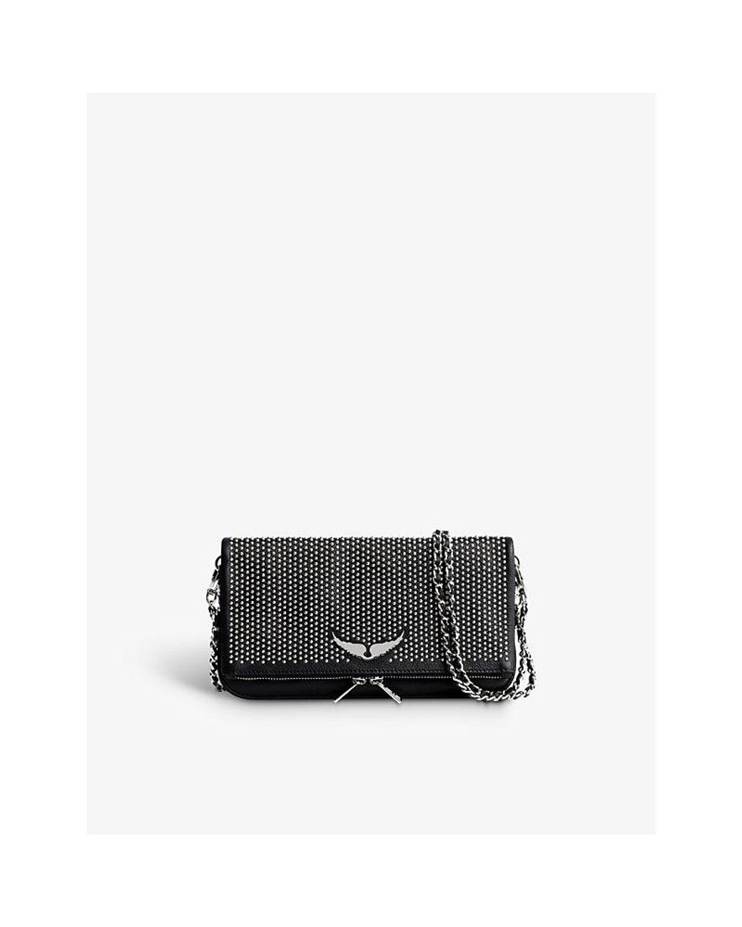 Zadig & Voltaire Rock Savage Leather Clutch Bag in Blue