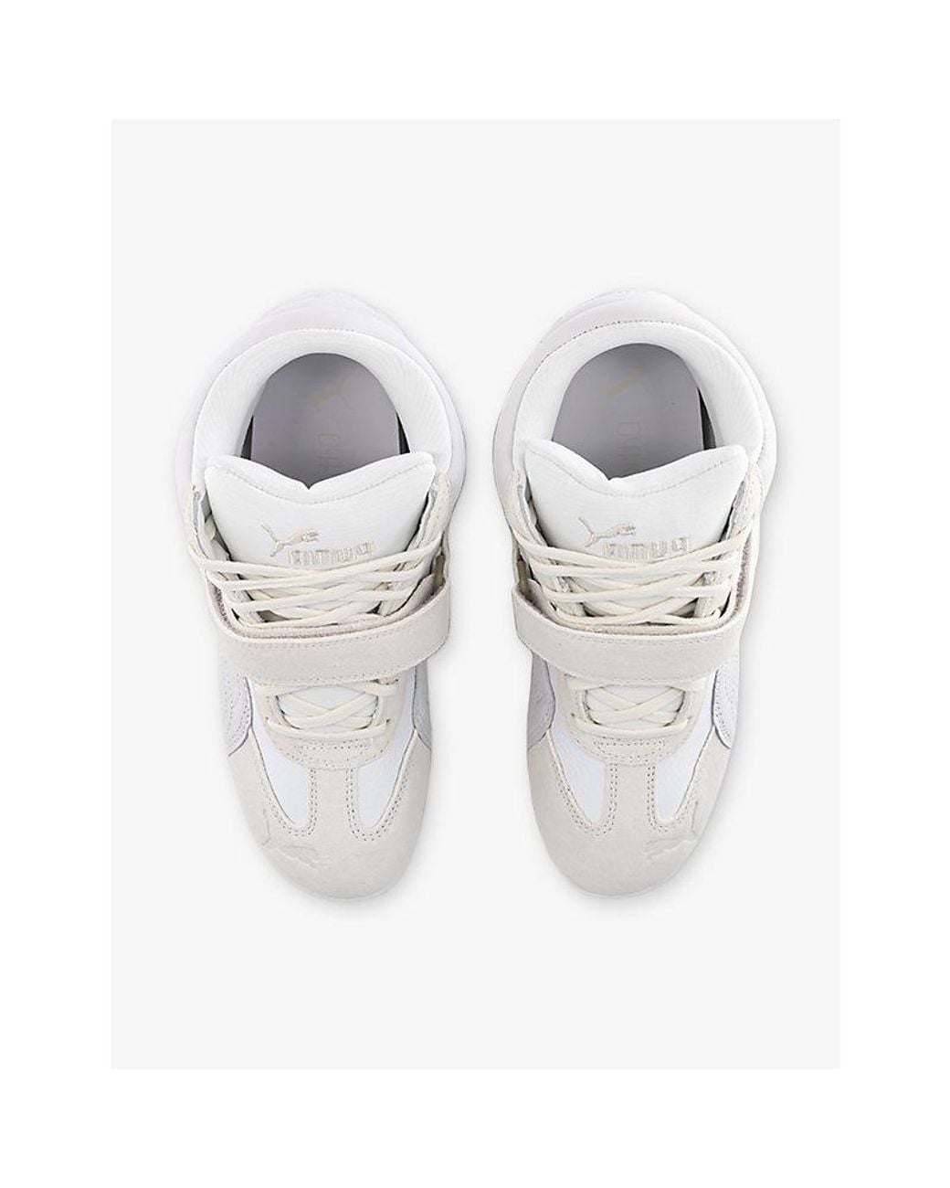 PUMA White Speedcat Suede Wedge Trainers