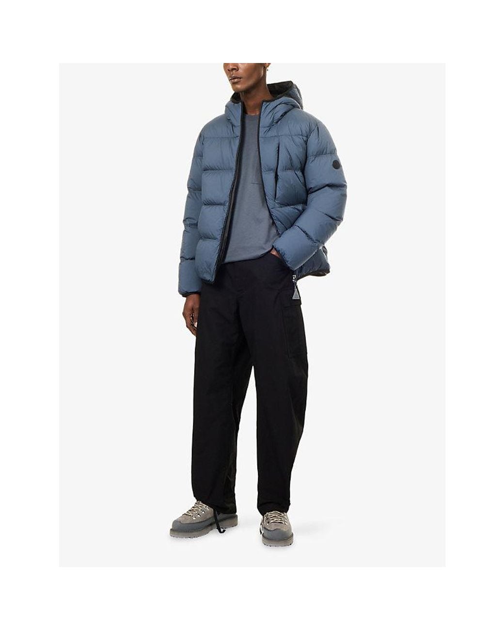 Moncler Blue Poitevin Padded Shell Puffer Jacket for men