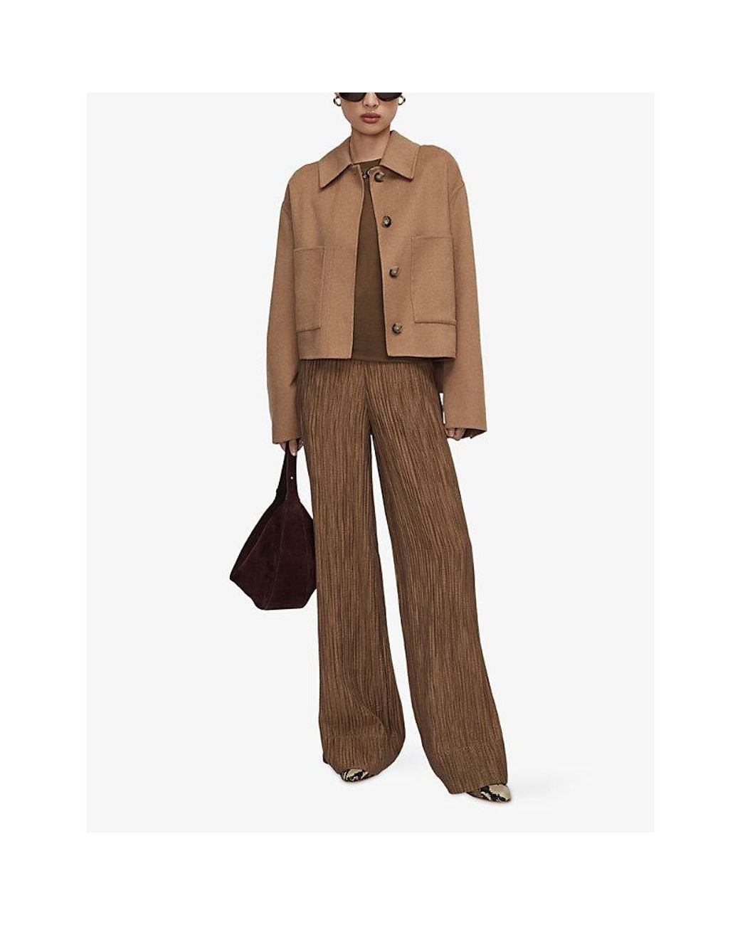 Joseph Brown Kalaa Double-Face Wool And Silk-Blend Jacket