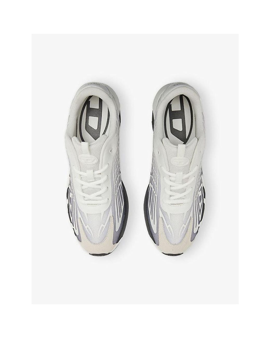 DIESEL White S-D-Vit's 500 Low Mesh Trainers for men