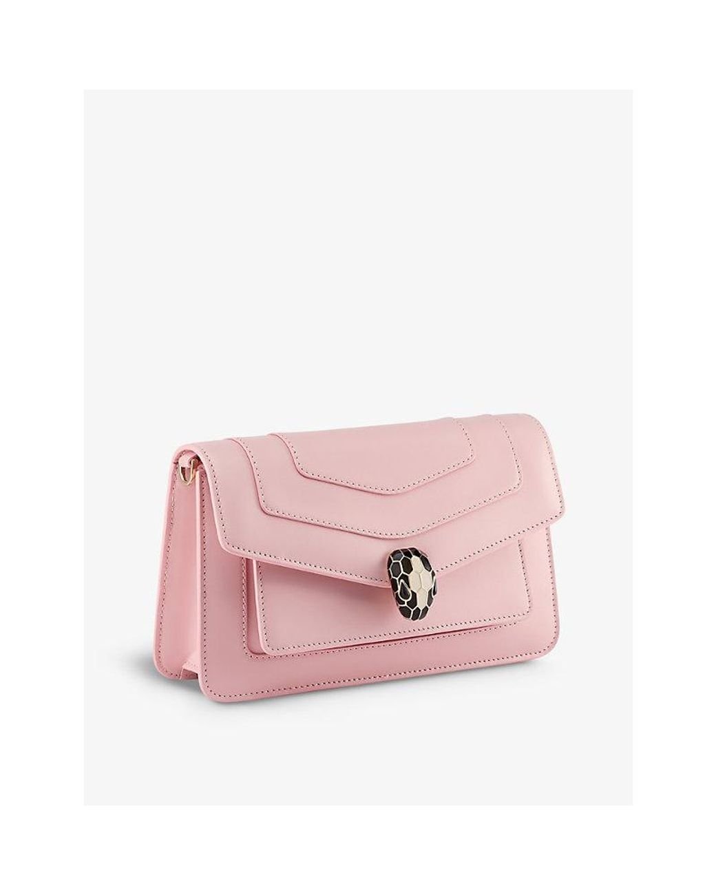 Bvlgari Serpenti Forever Chain Wallet- Pink In Black,green,pink,white