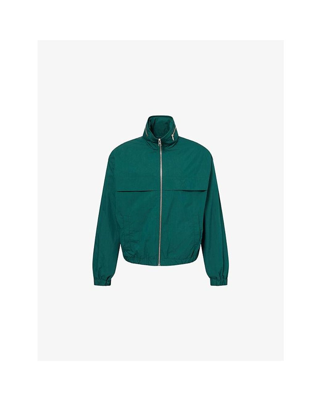 AMI Green Ami De Coeur Embossed Windbreaker Jacket for men