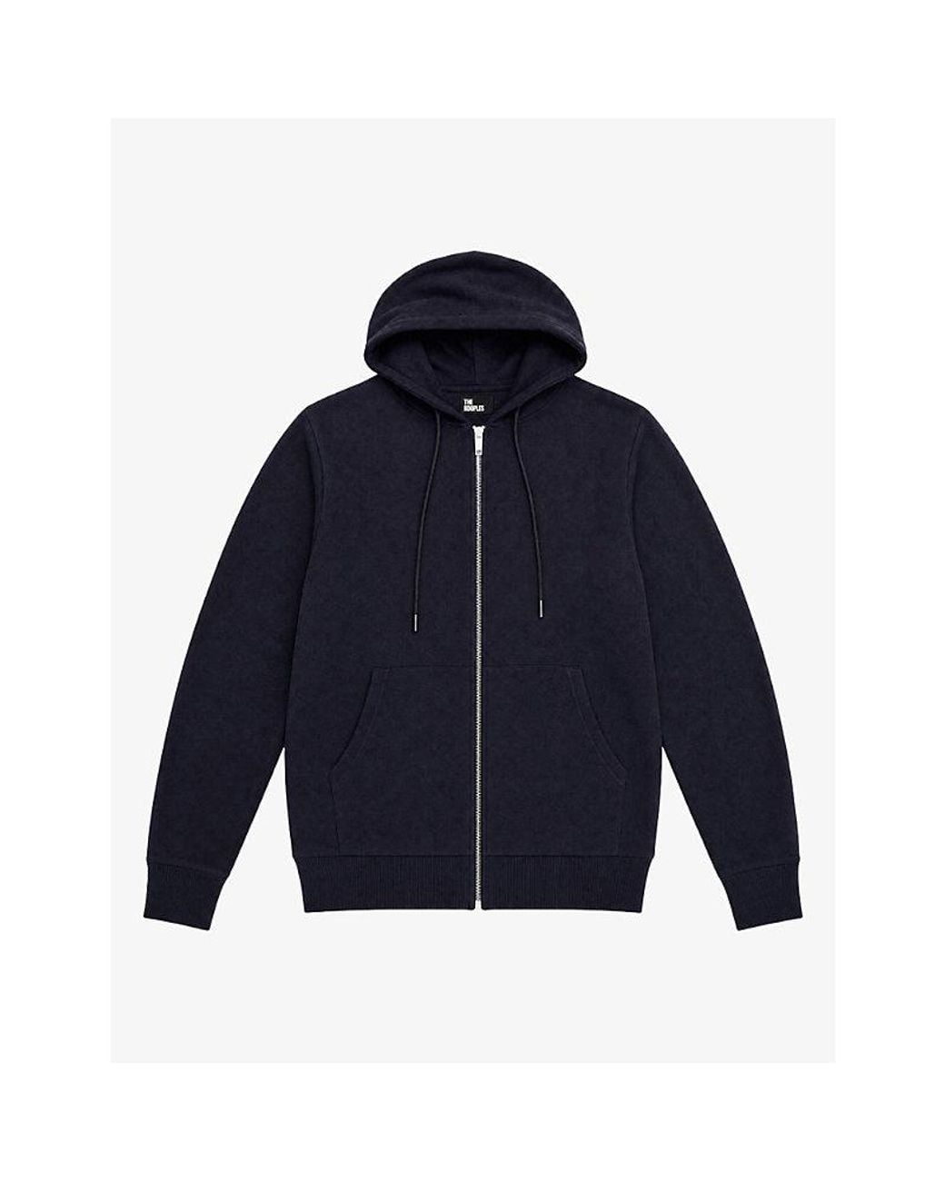 The Kooples Blue Hooded Zip-Up Wool-Blend Cardigan for men