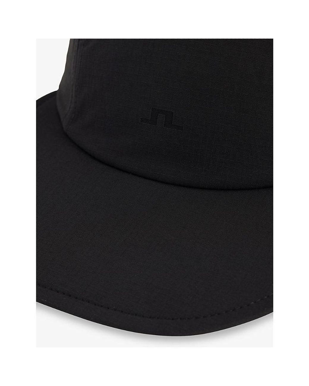J.Lindeberg Black Joel Nylon Running Cap for men