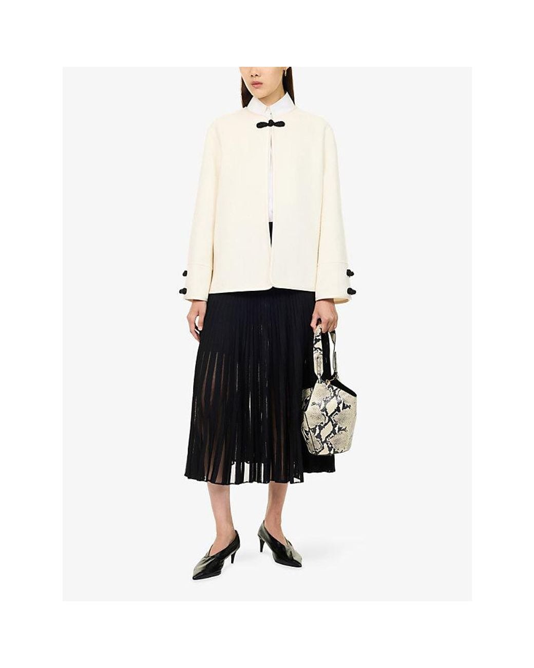 RÓHE Frames Natural Pankou Knotted Wool-Blend Jacket