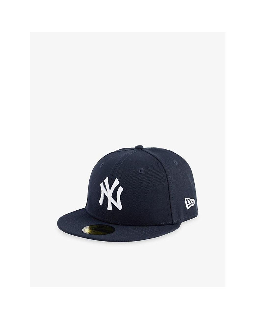 KTZ Blue 59Fifty New York Yankees Brand-Embroidered Woven Baseball Cap for men