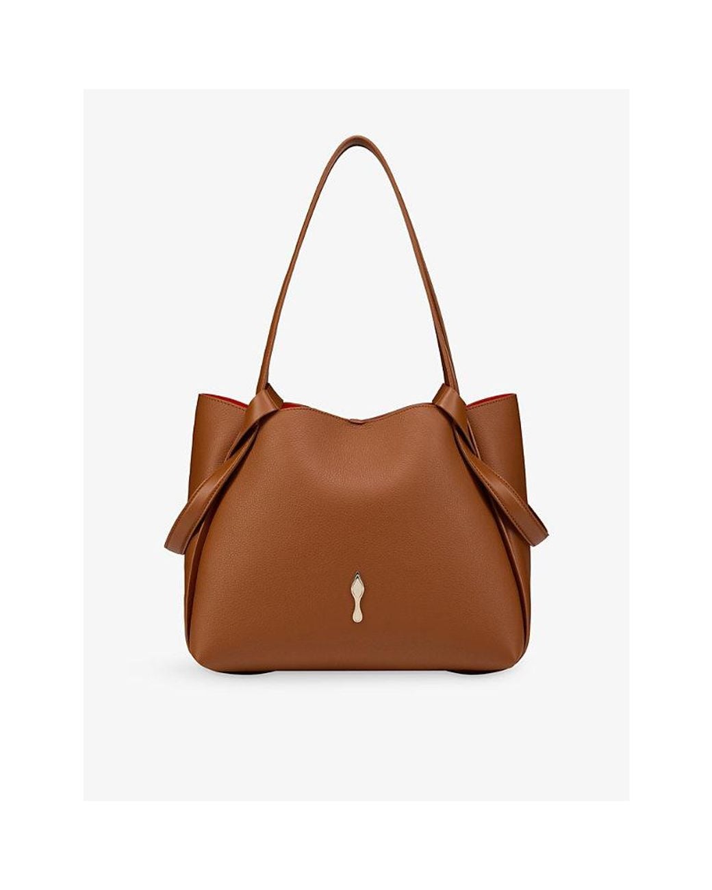 Christian Louboutin Brown Bettina Small Leather Tote Bag