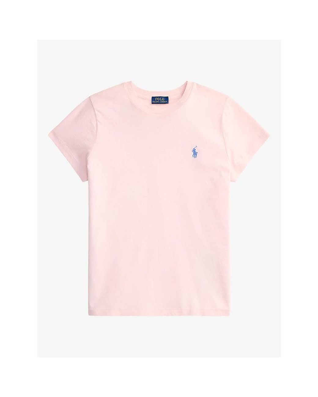 Polo Ralph Lauren Pink Logo-Embroidered Short-Sleeve Cotton T-Shirt