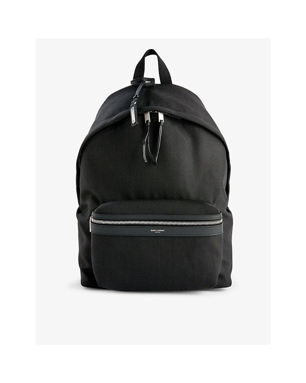 Saint Laurent City Logo-embossed Shell Backpack in Black for Men