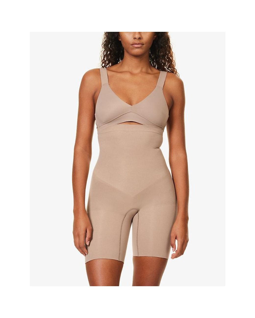 Spanx Natural Sculpt Seamless Power High-Waisted Mid-Thigh Shorts
