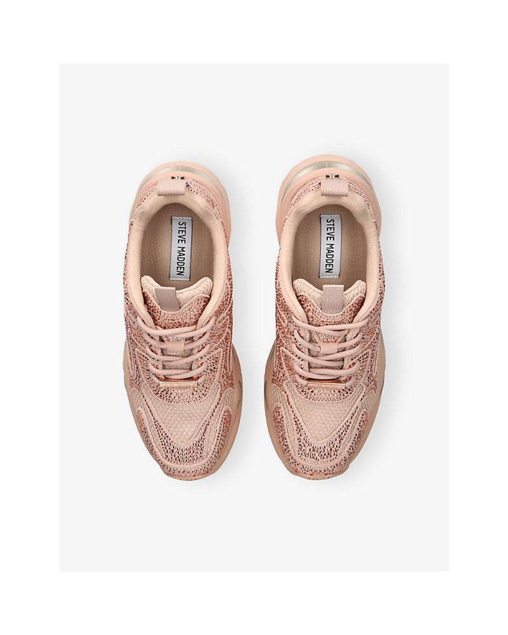 Steve Madden Pink Zonar Woven Trainers