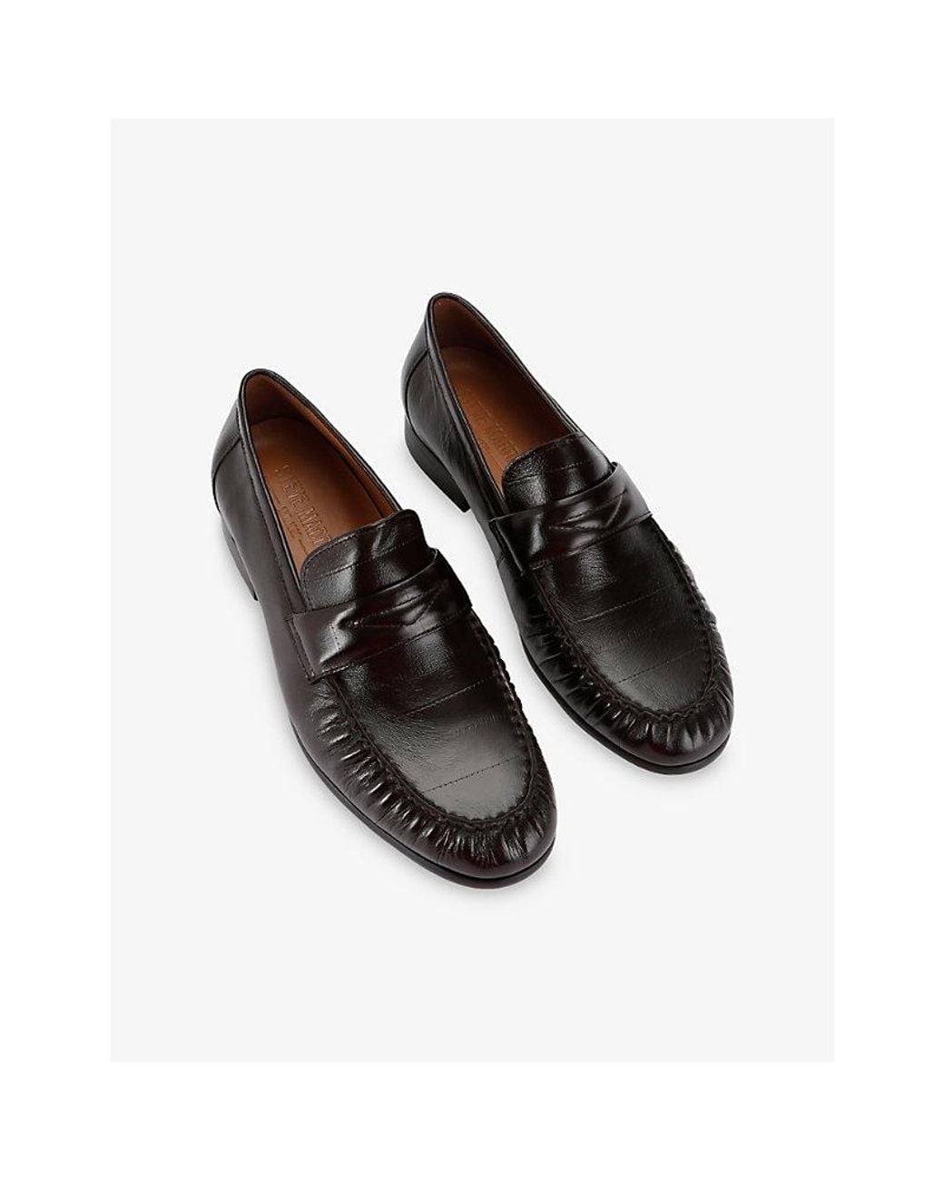 Steve Madden Black Passage Leather Loafers for men