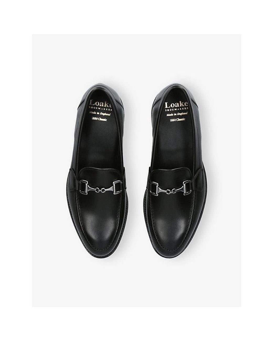Loake Black Reeth Leather Derby Shoes for men